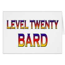 Level twenty Bard Greeting Card