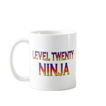 Level twenty ninja mugs by Eggznbeenz Level twenty ninja mugs