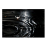 This Abstract Art Print is a high speed exposure of a water drop moments from impacting the wet surface below. <i>Like This?</i> - Tell Your Friends: Levitation - Abstract Art Prints