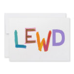 Lewd fun silly risque crude naughty word art invitations