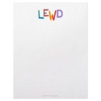 Lewd fun silly risque crude naughty word art customized letterhead
