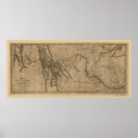 Lewis and Clark Track Map Poster