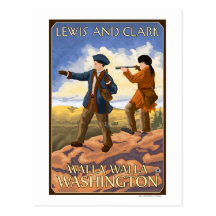 Lewis and Clark - Walla Walla, Washington Postcard