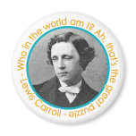 Lewis Carroll Portrait With Quote Magnet