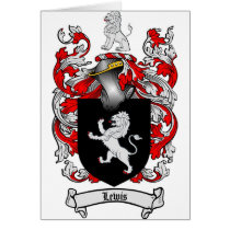 Lewis Family Crest - Lewis Coat of Arms cards by heraldics Lewis Family Crest - Lewis Coat of Arms cards