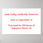 Lewis today, Leadership tomorrow posters