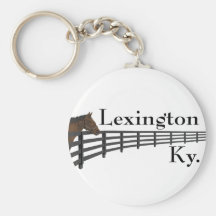 Lexington Kentucky Horse and Fence Keychains