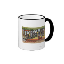 Lexington, Kentucky - Large Letter Scenes Coffee Mug