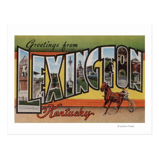 Lexington, Kentucky - Large Letter Scenes Post Card