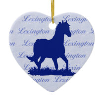 Lexington KY Horse Christmas Ornament