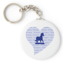 Lexington Ky Horse Heart Bluegrass State Keychain