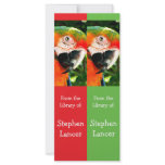 Lg. Scarlet Macaw Bookmarks, Red &amp; Green Custom Rack Cards