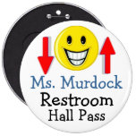 Lg. School Hall Pass / Button by SRF