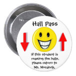Lg. School Hall Pass / Button by SRF