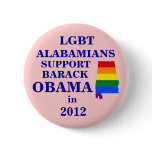 LGBT Alabamians for Obama 2012 Pinback Buttons