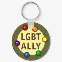LGBT Ally Baubles Keychain