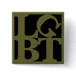LGBT Black Pop Square Button