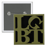 LGBT Black Pop Square Button