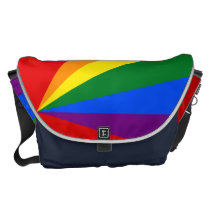 LGBT Color Rainbow Large Messenger Bag at Zazzle