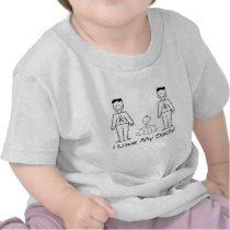 LGBT Customizable 2 Dads & A Baby t-shirts