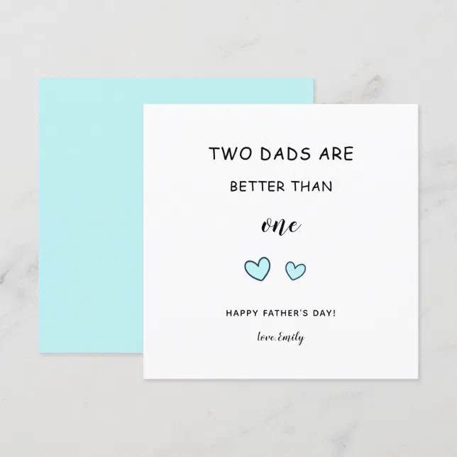 LGBT Dads Gay Fathers Day Two Dads Cute Modern Card Zazzle