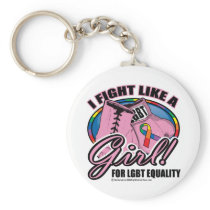 LGBT Fight Like A Girl keychains