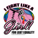 LGBT Fight Like A Girl t-shirts