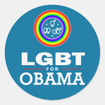 LGBT for OBAMA Round Sticker