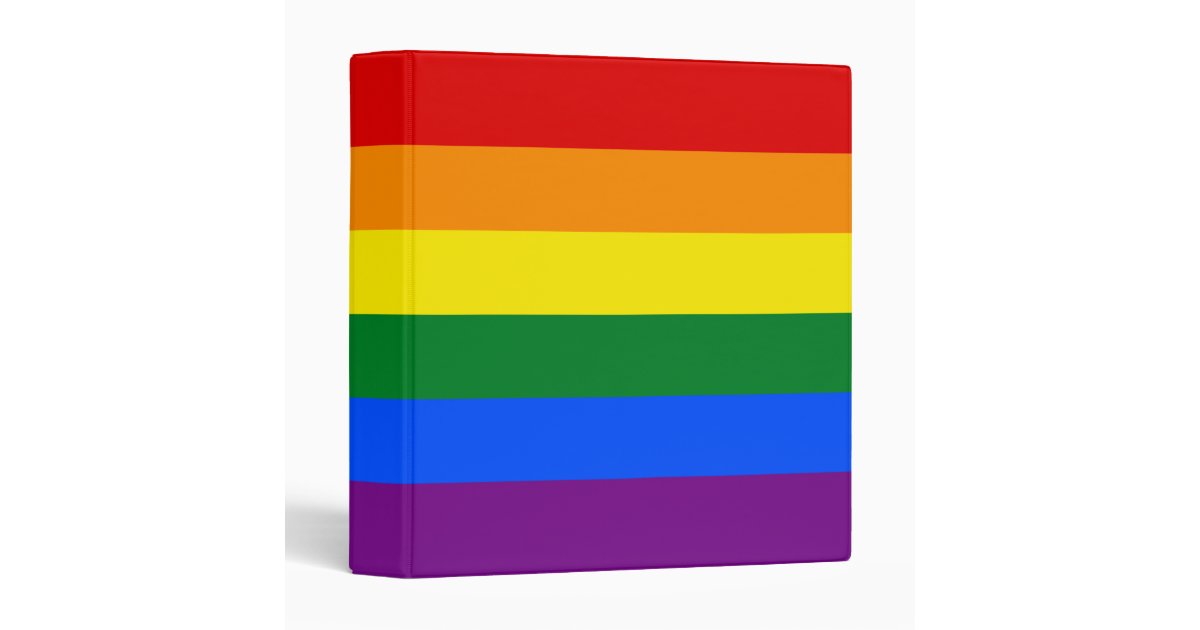 LGBT Gay Pride Rainbow Flag Binder Zazzle