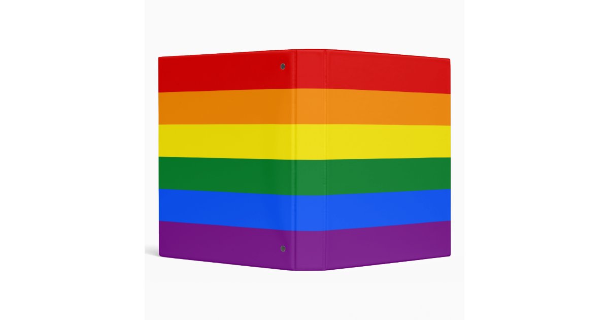 LGBT Gay Pride Rainbow Flag Binder Zazzle