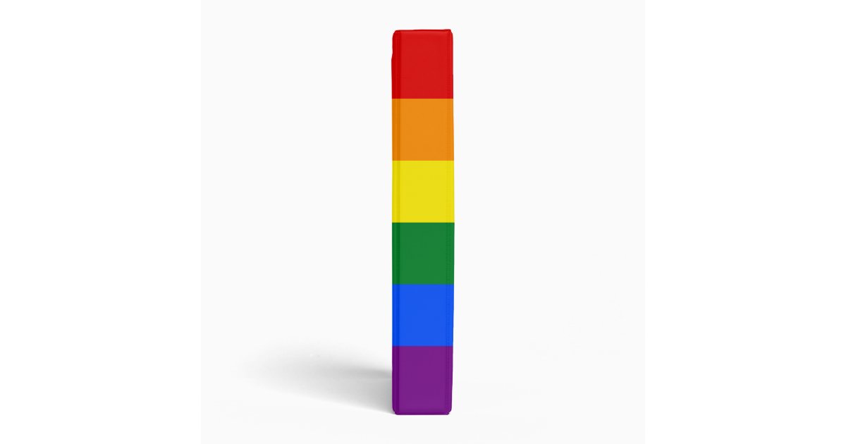 LGBT Gay Pride Rainbow Flag Binder Zazzle