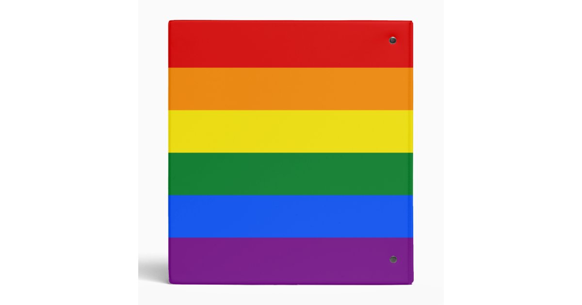 LGBT Gay Pride Rainbow Flag Binder Zazzle