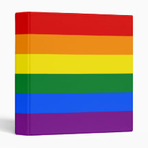 LGBT Gay Pride Rainbow Flag Binders