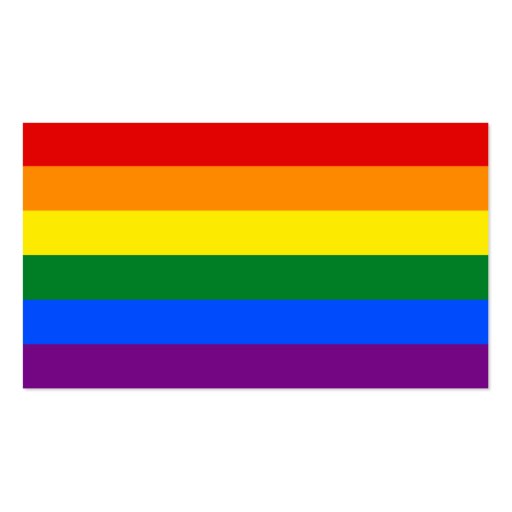 LGBT Gay Pride Rainbow Flag Stripe Business Card Template (front side)