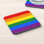 LGBT Gay Pride Rainbow Flag Stripe Beverage Coaster