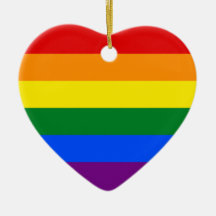 LGBT Gay Pride Rainbow Flag Stripe Ornament