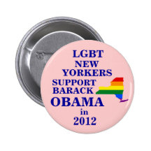 LGBT New Yorkers for Obama 2012 Button