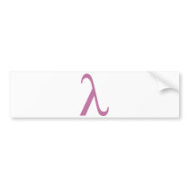 LGBT Pink Lamda Symbol Bumper Sticker