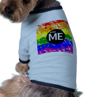 LGBT Pride Flag Dripping Paint Born Me Dog Tee Shirt