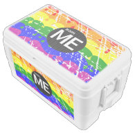 LGBT Pride Flag Dripping Paint Born Me Igloo Ice Chest