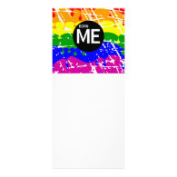 LGBT Pride Flag Dripping Paint Born Me Custom Rack Card