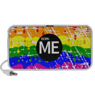 LGBT Pride Flag Dripping Paint Born Me Notebook Speakers