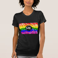 LGBT Pride Flag Dripping Paint Born Me T-shirts