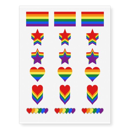 Lgbt Pride Flags And Symbols Temporary Tattoos Zazzle