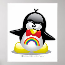 LGBT Rainbow Penguin Print
