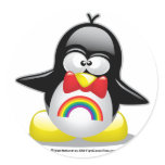 LGBT Rainbow Penguin stickers