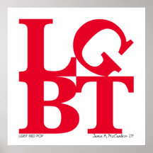LGBT Red Pop Poster