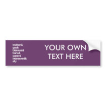 LGBTQI LIST BUMPER STICKERS