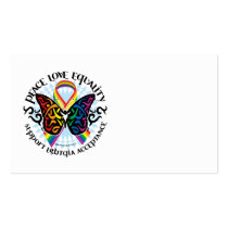 LGBTQIA Butterfly Tribal business cards by fightcancertees LGBTQIA Butterfly Tribal business cards