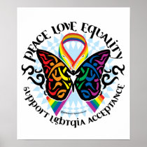 LGBTQIA Butterfly Tribal Print